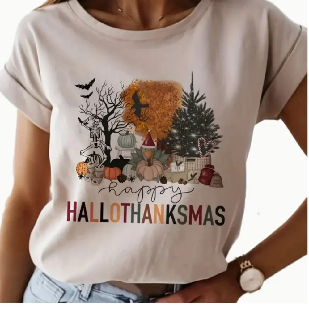 HAPPYHALLOTHANKSMAS DIY Heat Transfer Patch